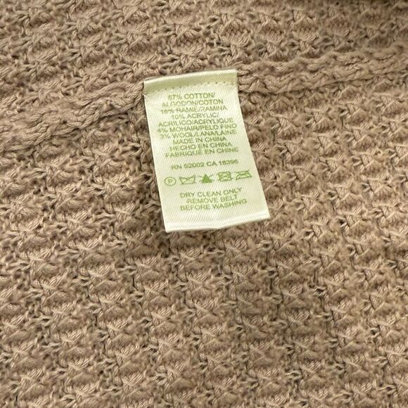 Sigrid Olsen Sport Women's Tan Knit Open Long Cardigan Sweater Sz XS - Picture 3 of 3